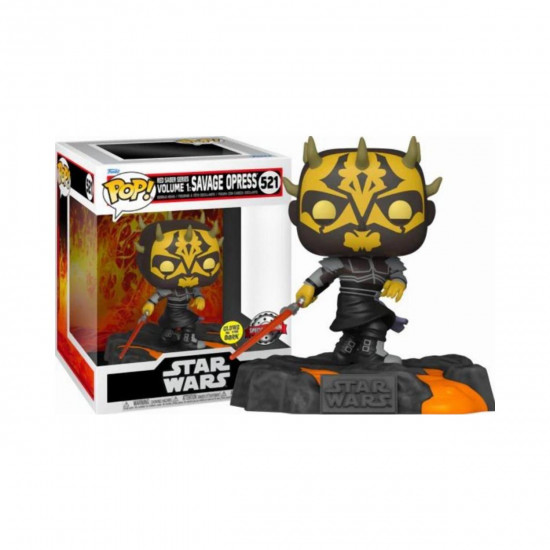 Funko Pop! Deluxe: Disney Star Wars Sith - Red Saber Series Vol.1 Savage Opress (Glows in the Dark) (Special Edition) #521 Bobble-Head Vinyl Figure