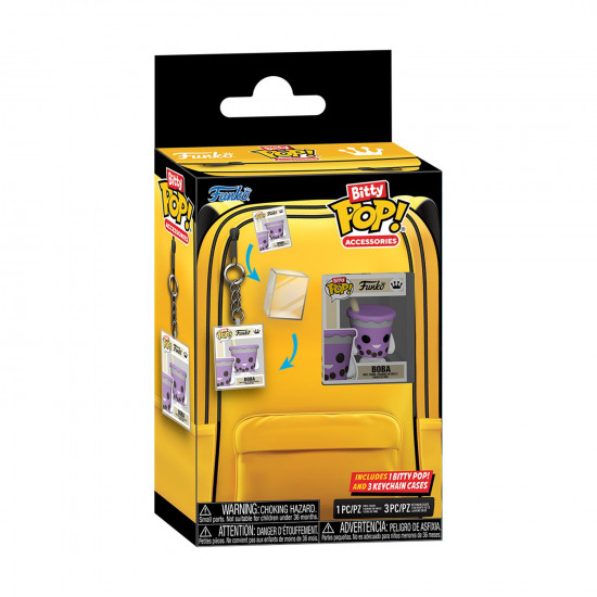 Funko Bitty Pop! Accessories: Boba Keychain Vinyl Figure with 3 Keychain Cases