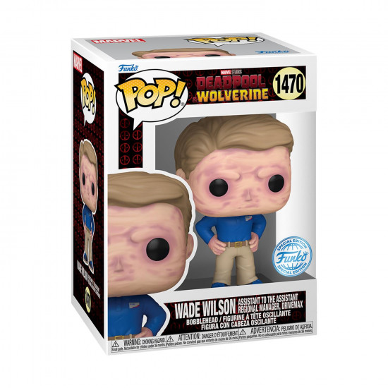 Funko Pop! Marvel: Deadpool Wolverine - Wade Wilson (Assistant to the Assistant Regional Manager, Drivemax) (Special Edition) #1470 Bobble-Head Vinyl Figure