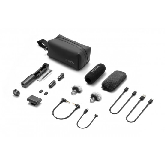 BOYA Magic - Type-C  3,5mm, Camera Receiver Wireless Microphone 2 TX + 2 RX + charing Case