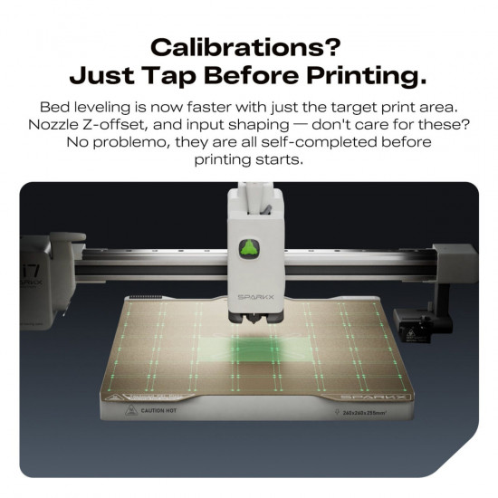 Creality SparkX i7 Combo 3D Printer - 500mm/s fast - AI Smart Detection - 26x26x26 - No Assembly