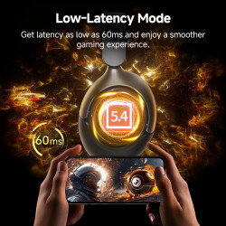 QCY H3 PRO Headset Purple Hi-Res Audio V5.4 Bluetooth ANC LDAC/AAC/SBC Call Noise Canc. 40mm driv