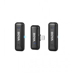 BOYA BY-WM3T-D2 2,4GHz Mobile wireless mic For IOS iPhone (2 transmitters, two person vlog) & charg.
