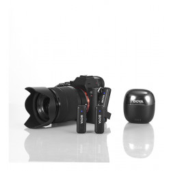 BOYA BY-WM3T-M2  2,4GHz Mobile wireless mic For Camera 3.5Jack (2 transmitters, two person vlog)