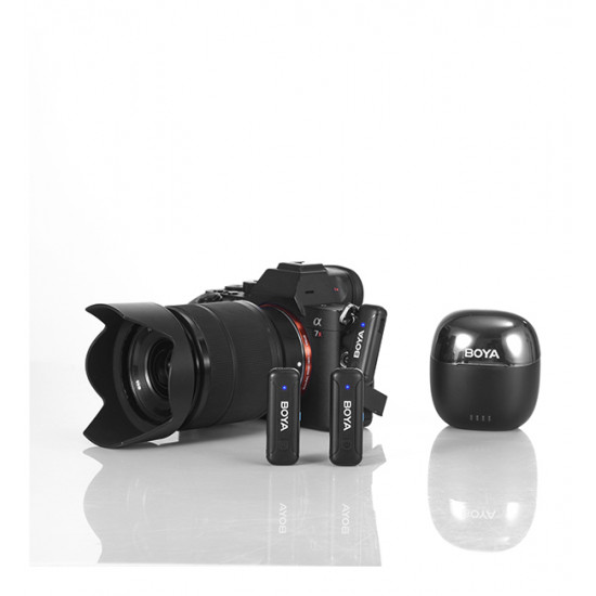 BOYA BY-WM3T-M2  2,4GHz Mobile wireless mic For Camera 3.5Jack (2 transmitters, two person vlog)