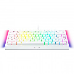Razer BLACKWIDOW V4 75% WHITE - Mechanical RGB Gaming Keyboard - Hot-Swappable - Orange Tactile Swit