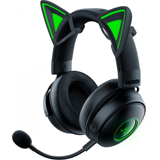 Razer Kitty Ears V2 Black - Clip on Cat Ear - Gaming Headsets / Headphones - Universal Fit