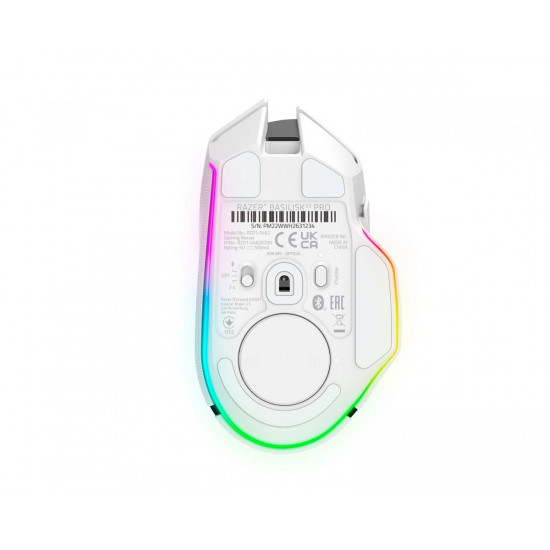 Razer BASILISK V3 PRO WHITE WIRELESS - Optical Switches - Tilt Wheel - 11 Buttons - 30k Sensor