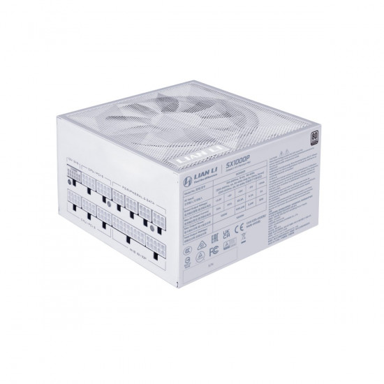 Lian Li SX 1000P White - PLATINUM 1000W - ATX 3.1 - 12V-2x6 - Japanese Capacitor - 10 Years Warranty