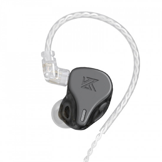 KZ DQ6 Grey With Mic - IEM 3,5 HBB Tuned Improved In Ear Monitor Earphones, 3DD Dynamic