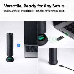 Insta360 Wave Graphite Black - AI Speakerphone for Meetings, Recordings, Podcasts, Live Streams