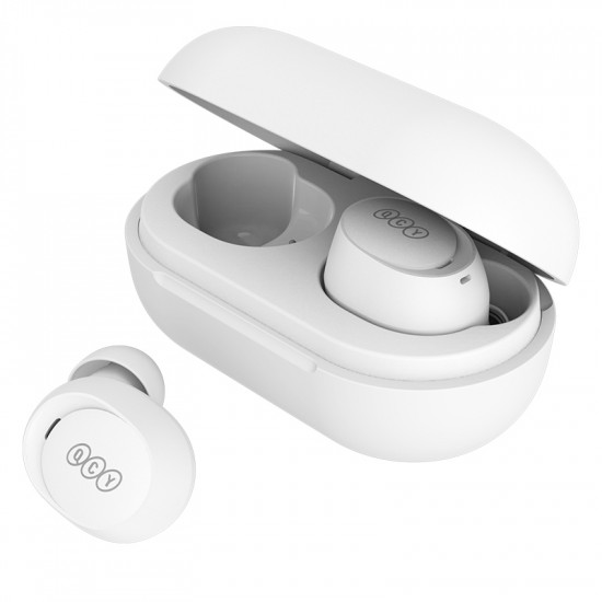 QCY Arcbuds Lite T27 White, Bluetooth 5.3 ENC IPX4 Sweatpfoof 8h - 32h battery, 68ms latency