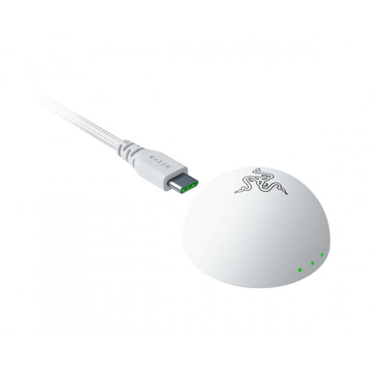 Razer DEATHADDER V4 PRO WHITE - 57g Wireless Gaming Mouse - Ergonomic - 120 Hours Battery - 45K DPI