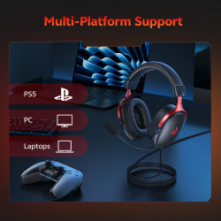 QCY Heroad VN200 PRO 7.1 USB - Wired RGB Gaming Headset PS4/PS5/PC