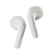 QCY Air White Semi-Ear TWS Earbuds, quad Mic ENC multi-point connection, leather grain case