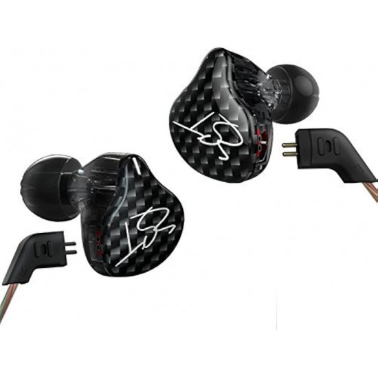 KZ ZST Black  With Mic - IEM 3,5 In Ear Monitor Earphones, Dynamic Hybrid Dual Driver 1BA+1DD