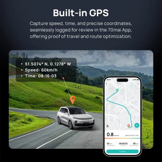70mai Dash Cam 4K Omni 360° + Reaview Full View with Dual Sony STARVIS 2, AI 2.0 & 4G LTE (X800-2)