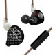 KZ ZST Black  With Mic - IEM 3,5 In Ear Monitor Earphones, Dynamic Hybrid Dual Driver 1BA+1DD