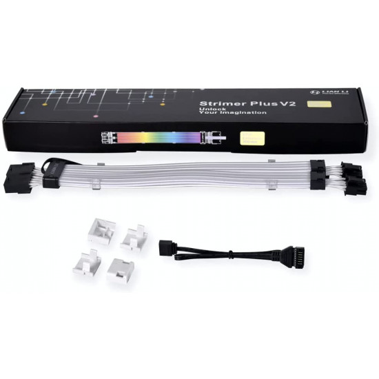 Lian Li STRIMER Plus V2 - 8 PC Cable - 108 LED Extension cable for 8 Pin (no controller)