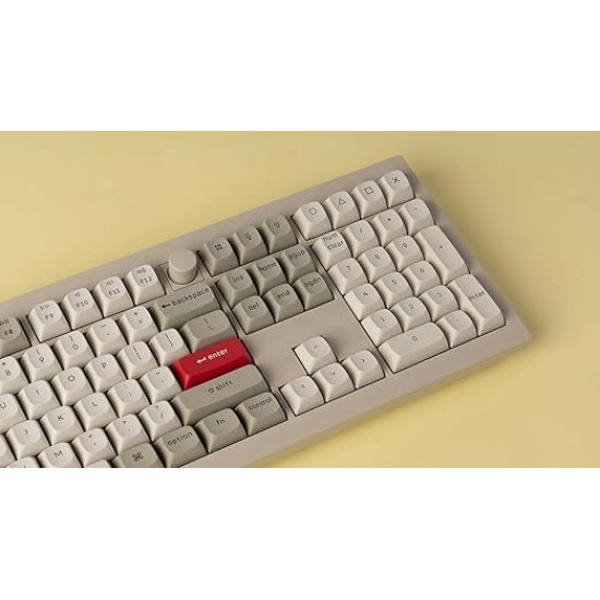 Keychron V6 Max Retro (V6M-R3) QMK/VIA BT/2,4/Wired Custom Mechanical Keyboard Brown Switch 100%