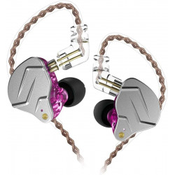 KZ ZSN PRO Purple No Mic - IEM 3,5 In Ear Monitor Earphones, Dynamic Hybrid Dual Driver 1BA+1DD