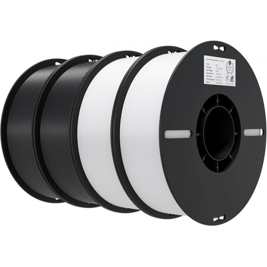Creality EN-PLA Value Pack 4kg -  2 Χ Black  2 Χ White - Ender Filament 4kg 1.75 (3301010473)