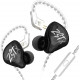 KZ ZST X Black With Mic - IEM 3,5 In Ear Monitor Earphones, Dynamic Hybrid Dual Driver 1BA+1DD,  2x