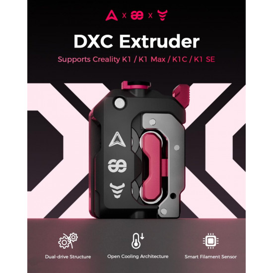 Creality DXC Extruder for K1, K1 Max, K1C, K1 SE - plug and play no conversions needed