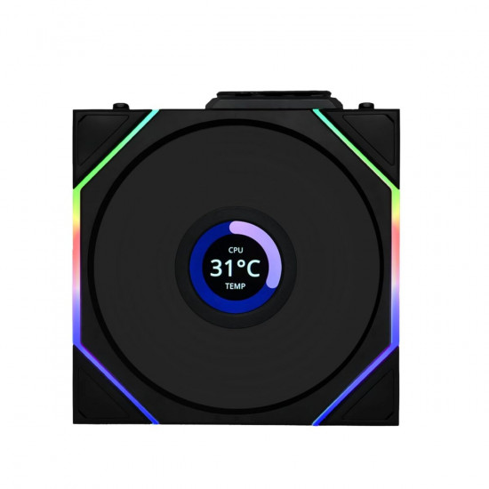 Lian Li UNI FAN TL-LCD Wireless Reverse 120 Black (3pcs  controller) Case Fan