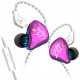 KZ ZST X Purple With Mic - IEM 3,5 In Ear Monitor Earphones, Dynamic Hybrid Dual Driver 1BA+1DD,  2x