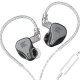KZ DQ6 Grey With Mic - IEM 3,5 HBB Tuned Improved In Ear Monitor Earphones, 3DD Dynamic