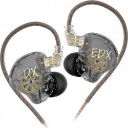 KZ EDX LITE Transparent Grey NO MIC - IEM 3,5 In Ear Monitor Earphones, Super-Linear, HIFI bass, Noi
