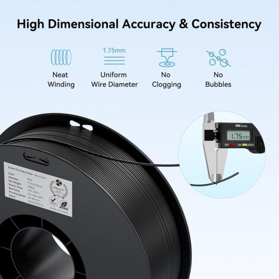 Creality EN-PLA Value Pack 4kg - 4 Χ Black - Ender Filament 4kg 1.75 (3301010476)