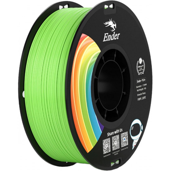 CREALITY EN-PLA+ Green Ender 3D Printer Filament Strength 34MPA Bend 77MPa 1 kg Spool1.75
