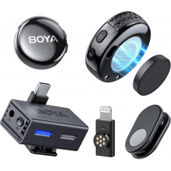 BOYALINK 3 - Type-C & 3,5mm AI-Powered Button Wireless Microphone 2 TX + 1 RX no Case