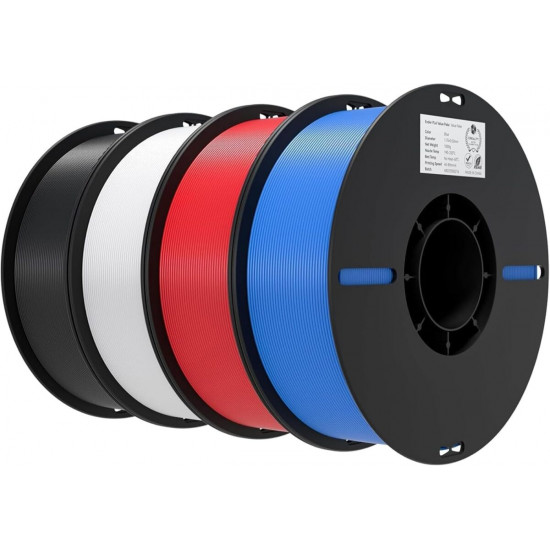 Creality EN-PLA Value Pack 4kg -  Black & White & Red & Bule - Ender Filament 4kg 1.75 (3301010474)