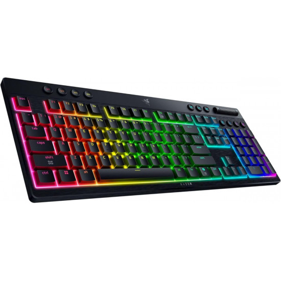 Razer BlackWidow V4 Low Profile HyperSpeed - Wireless / Bluetooth RGB Gaming Keyboard -Green Switch