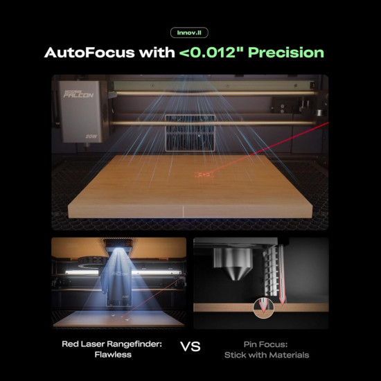 Creality Falcon A1 Pro - 20W Laser Engraver, 20W Blue & Optional 2W IR laser module 358x268