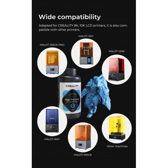 Creality LCD 8K High Precision UV Curable Resin - Blue (3302190002)