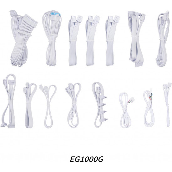 Lian Li Edge 1000W White 80+ Gold (with USB HUB), Fully Modular ATX PSU