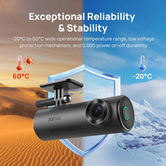 70mai M310 Plus 2k Dash Cam - 2k resolution 2560 x 1440