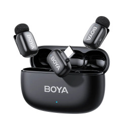 BOYA mini 2 Type-C - 2,4GHz 2mic Wireless AI-ANC Mic w. Charging Box Mono/stereo/safety-track