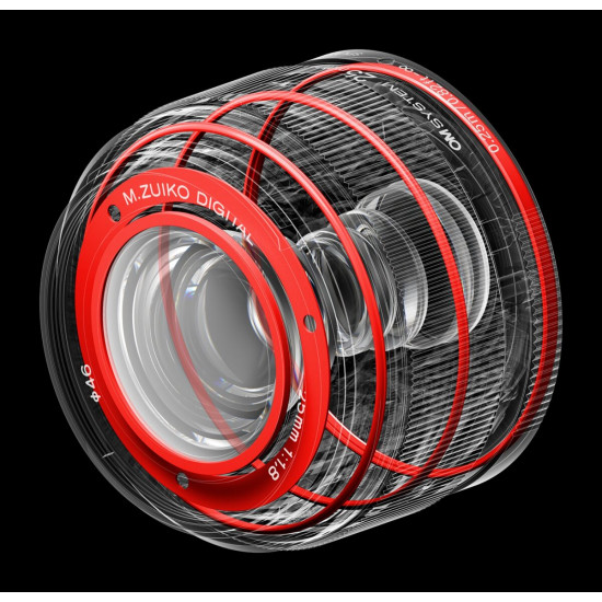 Olympus 25mm 1:1.8 II BLACK M.ZUIKO DIGITAL (ES-M2518) Lense Micro FT