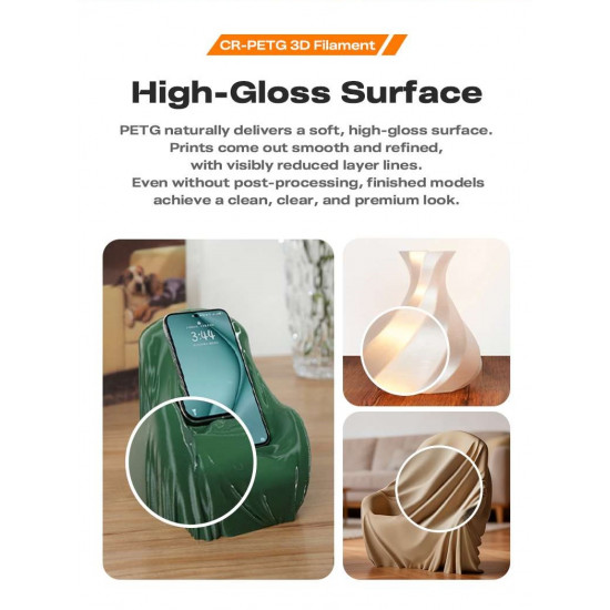 Creality CR-PETG Value Pack 4kg - 4x Black 3D Printer Filament