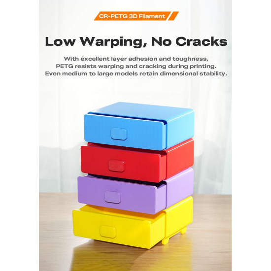 Creality CR-PETG Value Pack 4kg - 4x Black 3D Printer Filament