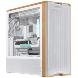 Lian Li LANCOOL 217 White - Wood Accent - ATX PC Case (5 FANS) 2 x 170mm, 1 x 140mm  2 x 120mm PWM