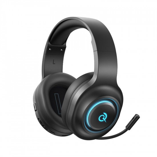 QCY Heroad V200 Wireless Quad Black - Bluetooth  WiFi  USB-A  USB-C RGB Gaming Headset PS4/PS5/PC