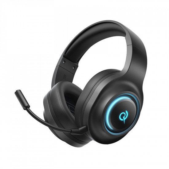QCY Heroad V200 Wireless Quad Black - Bluetooth  WiFi  USB-A  USB-C RGB Gaming Headset PS4/PS5/PC