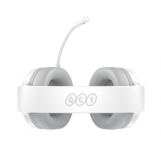QCY Heroad V200 Wireless Quad White - Bluetooth  WiFi  USB-A  USB-C RGB Gaming Headset PS4/PS5/PC