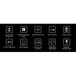 Keychron K2 HE (K2H-J1)Wireless Magnetic Hall Effect RGB Custom Keyboard 75% US Layout shine-through